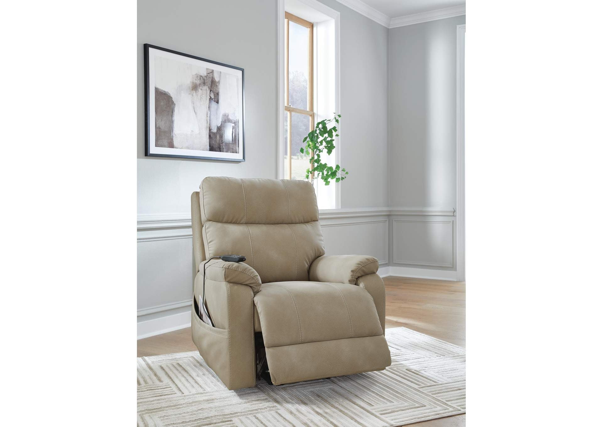 Next-Gen Durapella Power Lift Recliner angled view