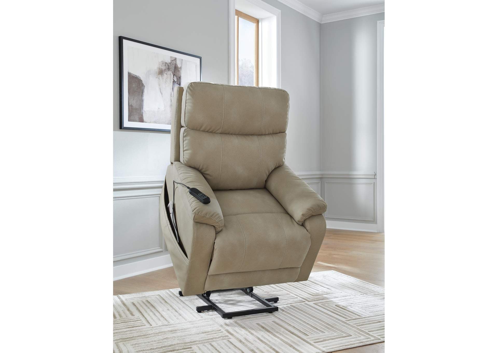 Next-Gen Durapella Power Lift Recliner angled view
