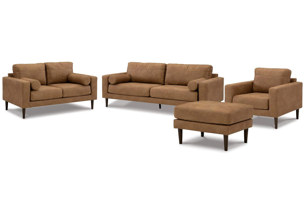 Telora Sofa, Loveseat, Chair and Ottoman