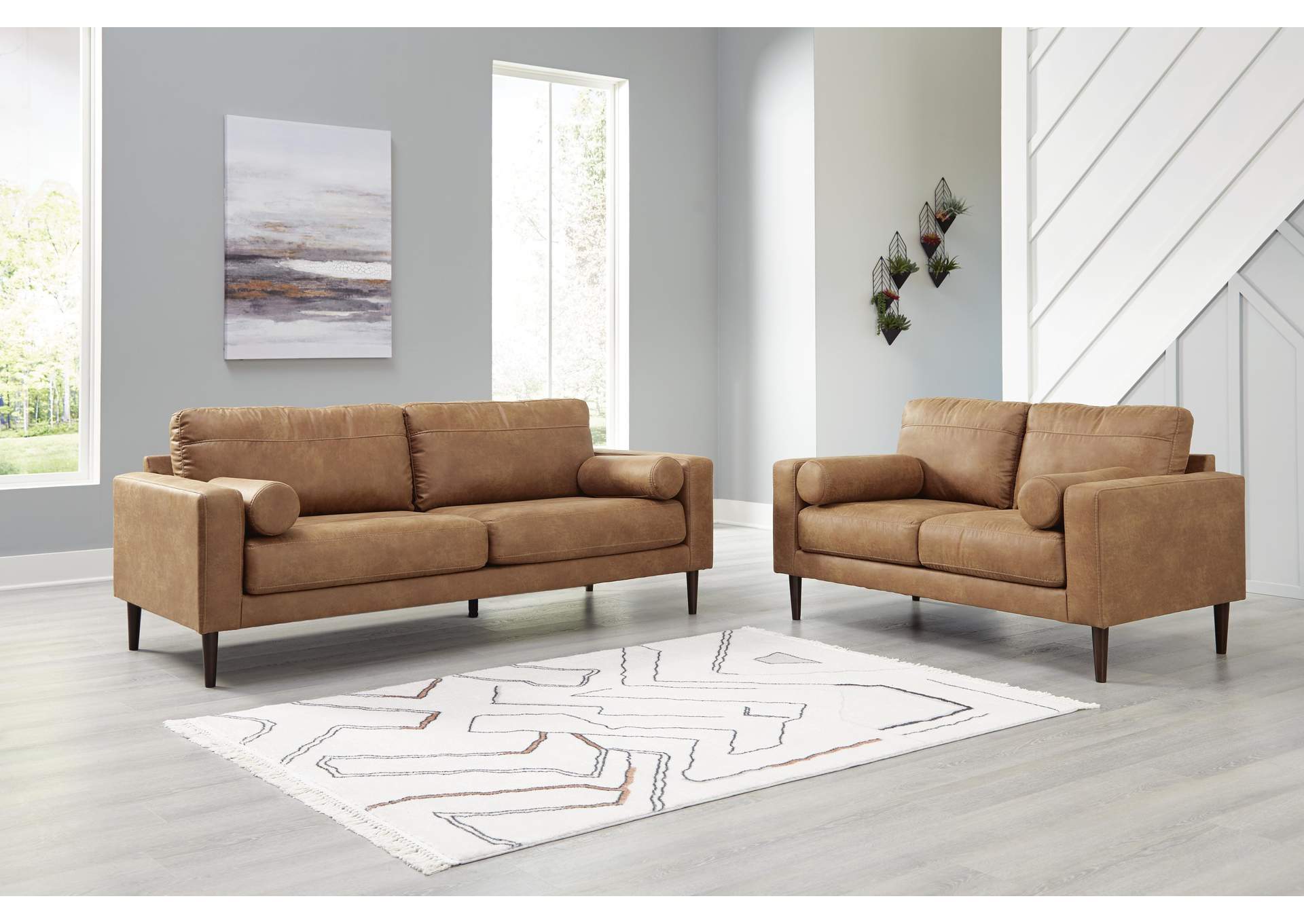 Telora Sofa, Loveseat, Chair and Ottoman