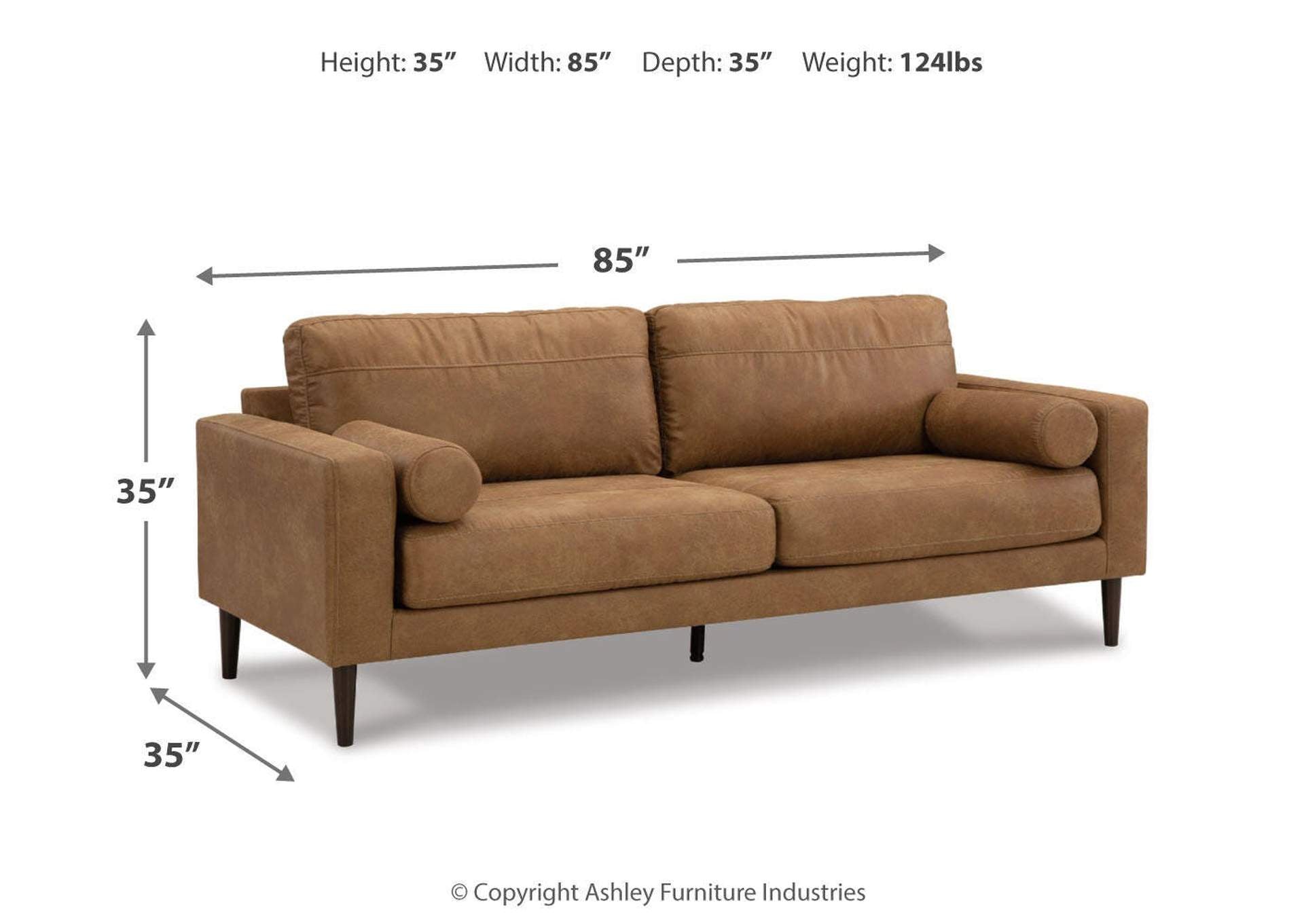 Telora Sofa, Loveseat, Chair and Ottoman dimensions