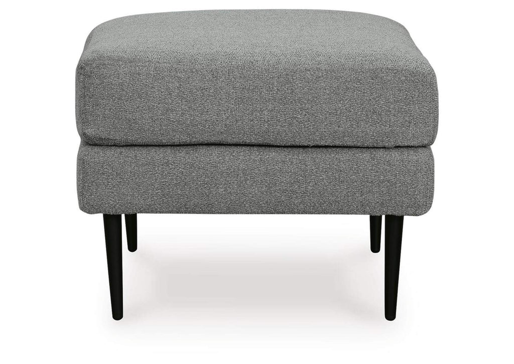 Hazela Chair and Ottoman side view
