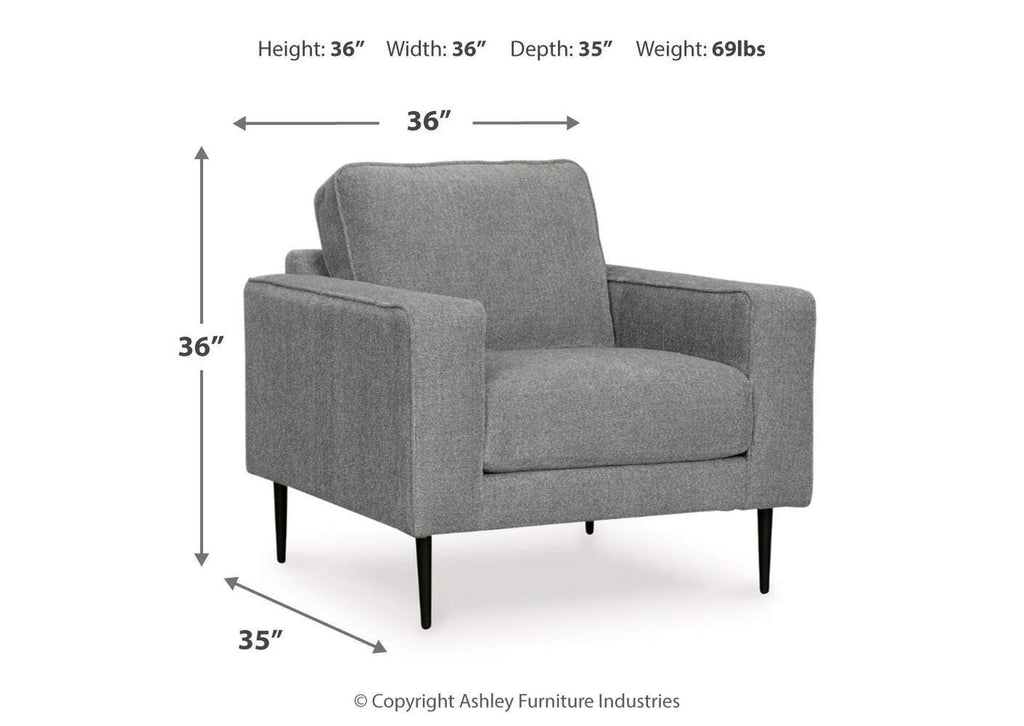 Hazela Chair and Ottoman dimensions