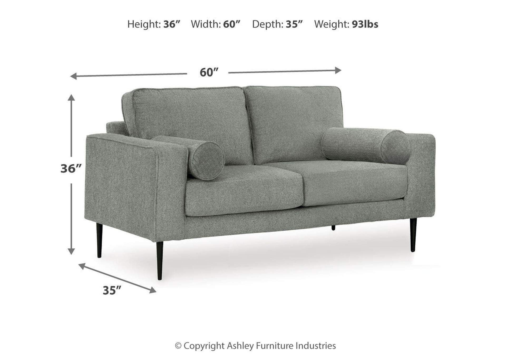 Hazela Loveseat dimensions