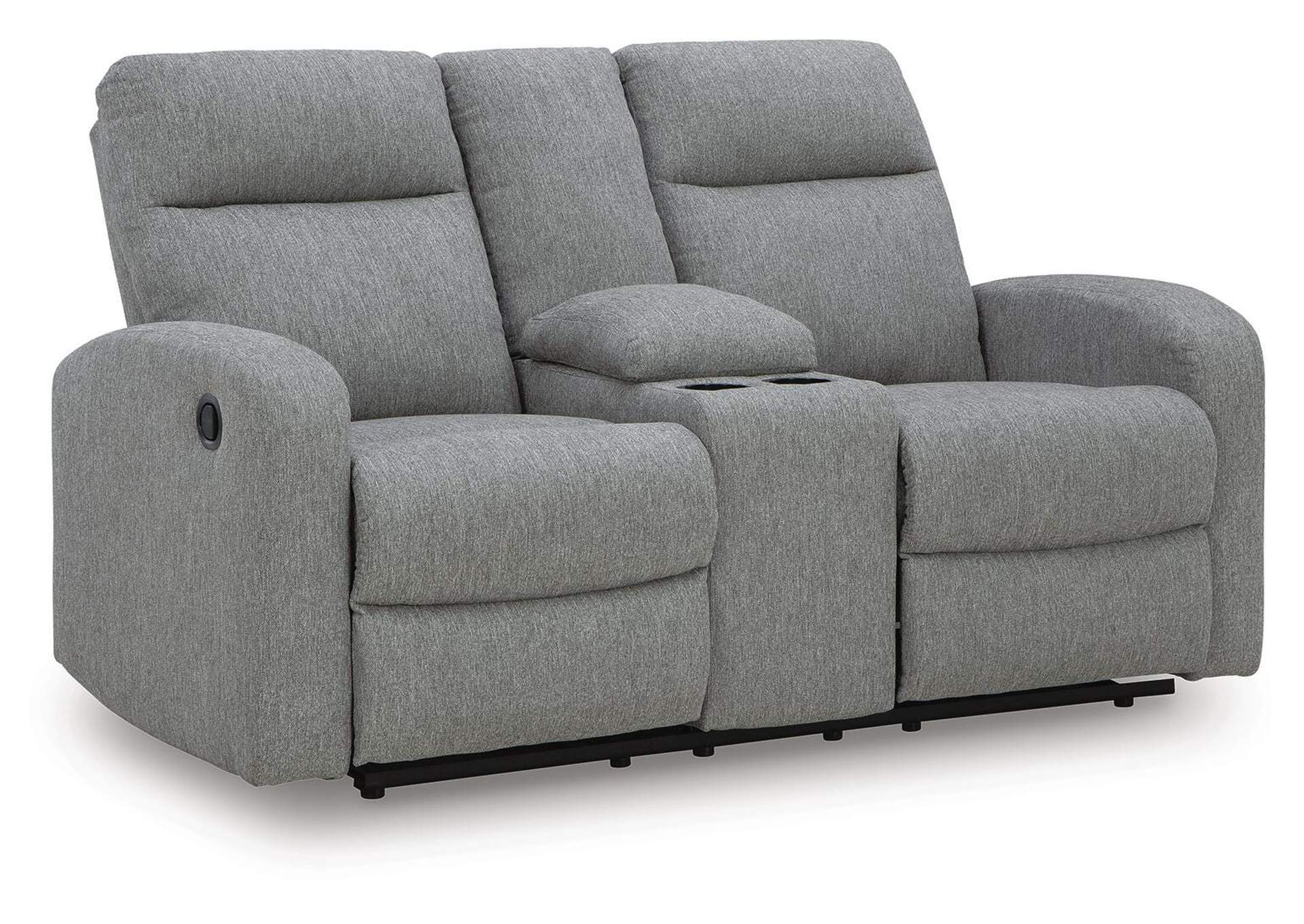 Gauntlet Reclining Loveseat with Console angled view