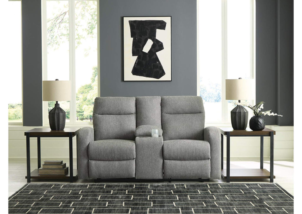 Gauntlet Reclining Loveseat with Console