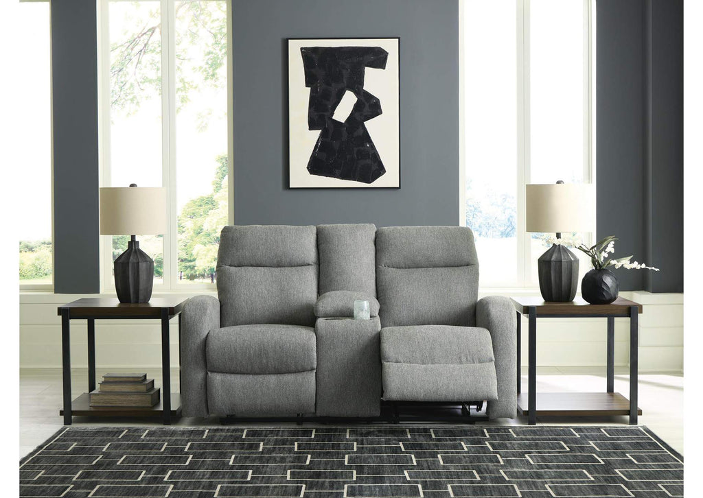 Gauntlet Reclining Loveseat with Console