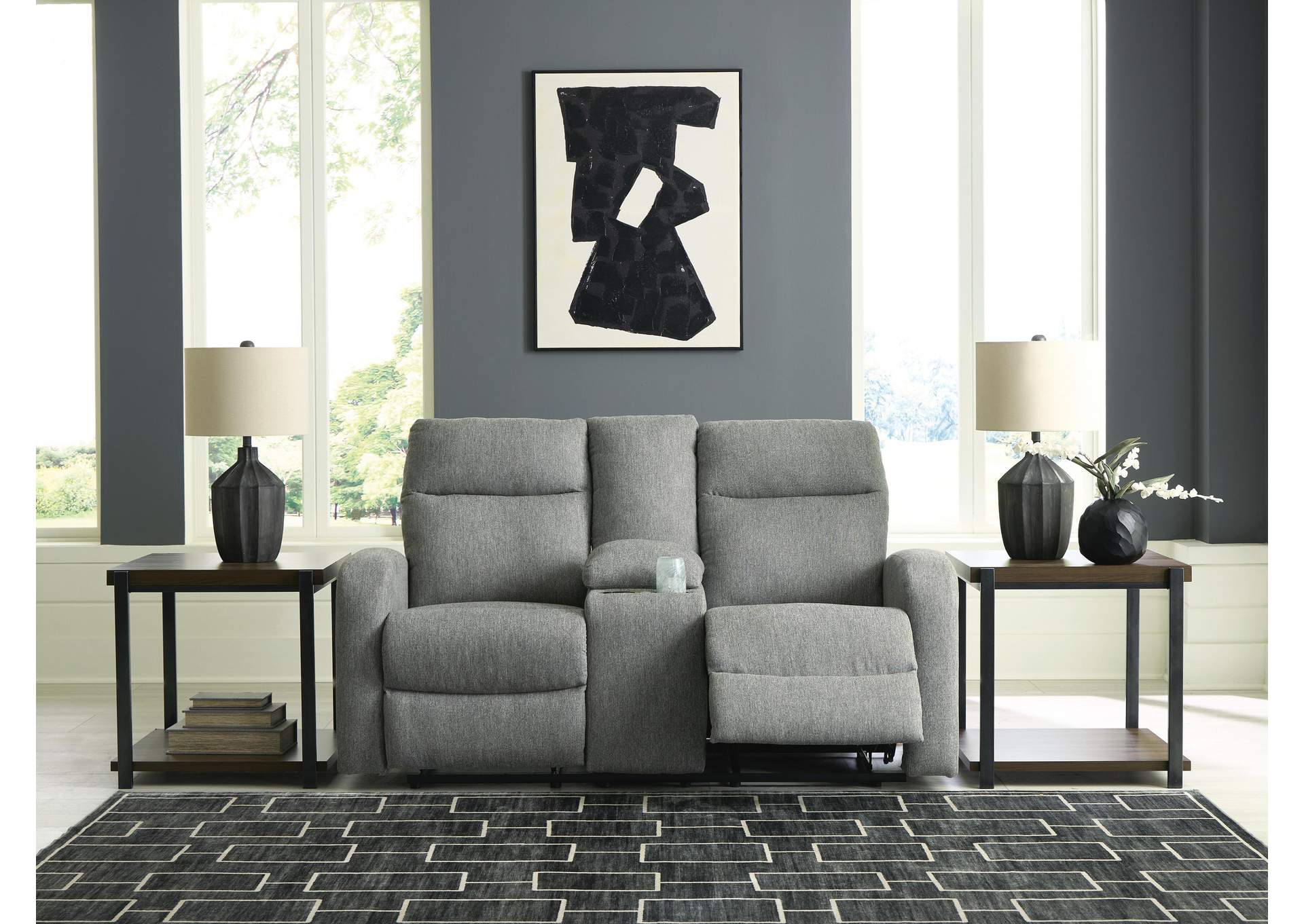 Gauntlet Reclining Loveseat with Console