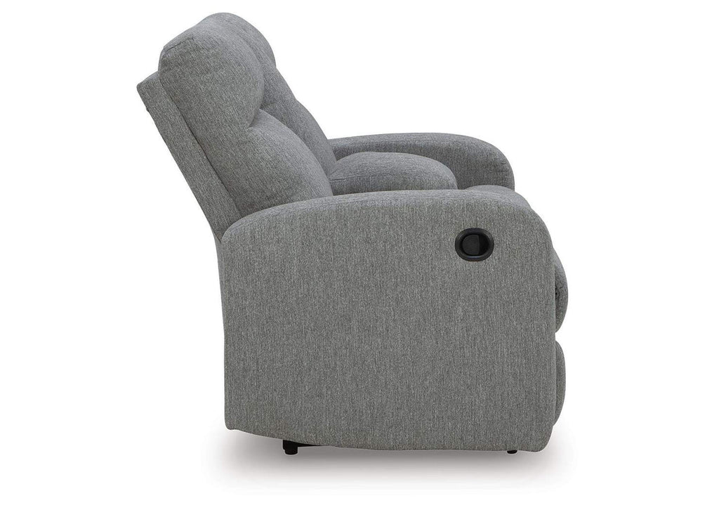 Gauntlet Reclining Loveseat with Console side view