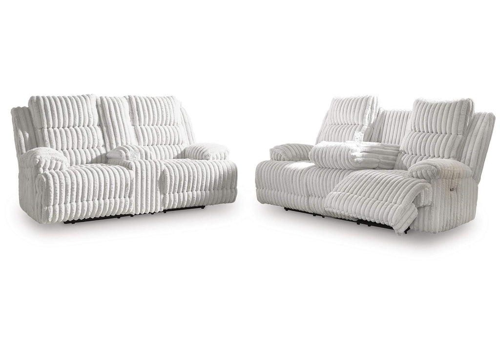 Technique Power Reclining Sofa and Loveseat Set