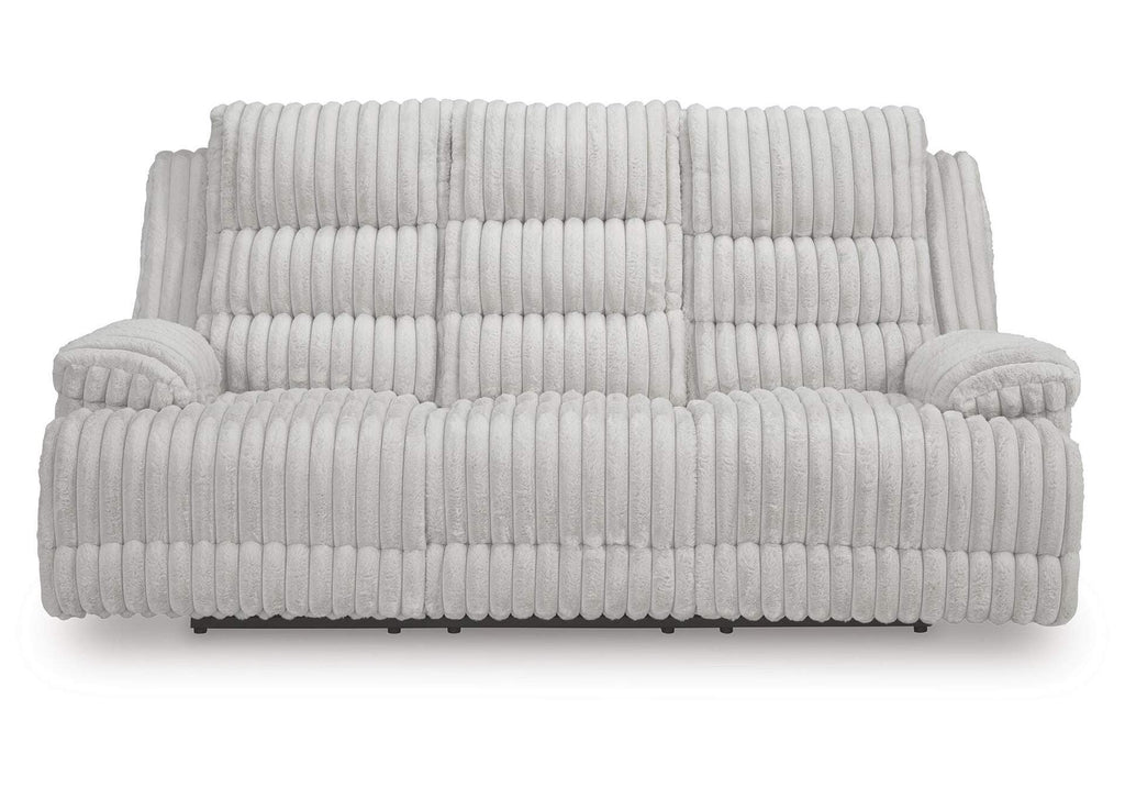 Rhines Falls Power Reclining Sofa with Drop Down Table front view