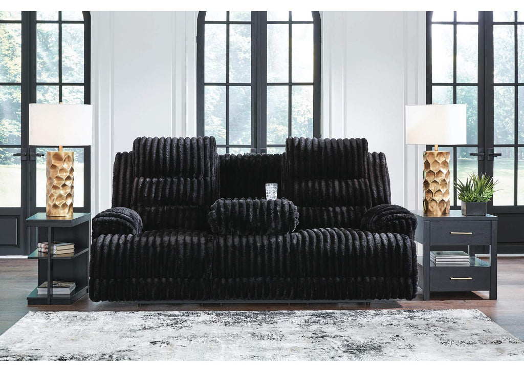 Rhine Falls Power Reclining Sofa with Drop Down Table