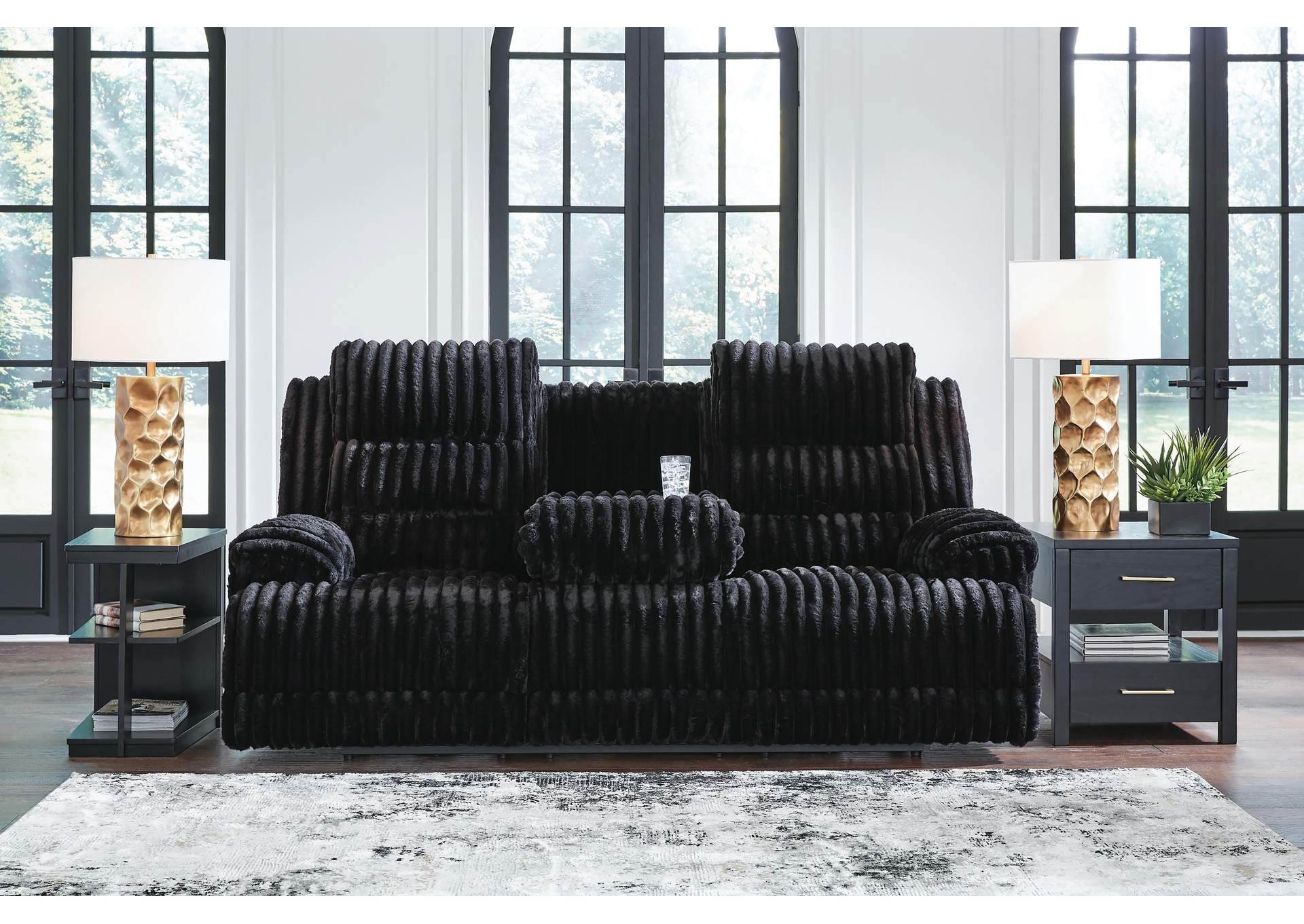 Rhine Falls Power Reclining Sofa with Drop Down Table