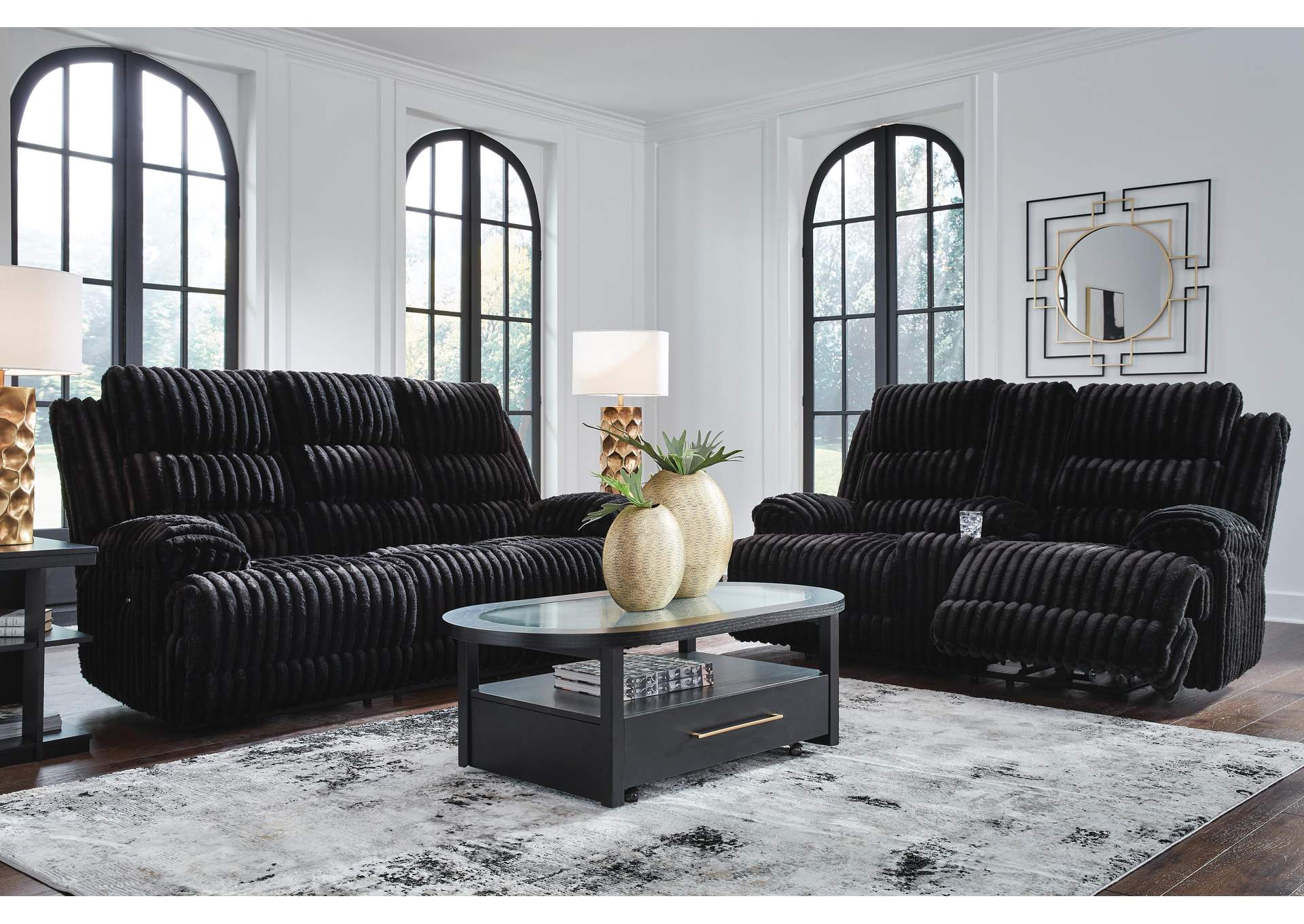 Technique Power Reclining Sofa and Loveseat Set