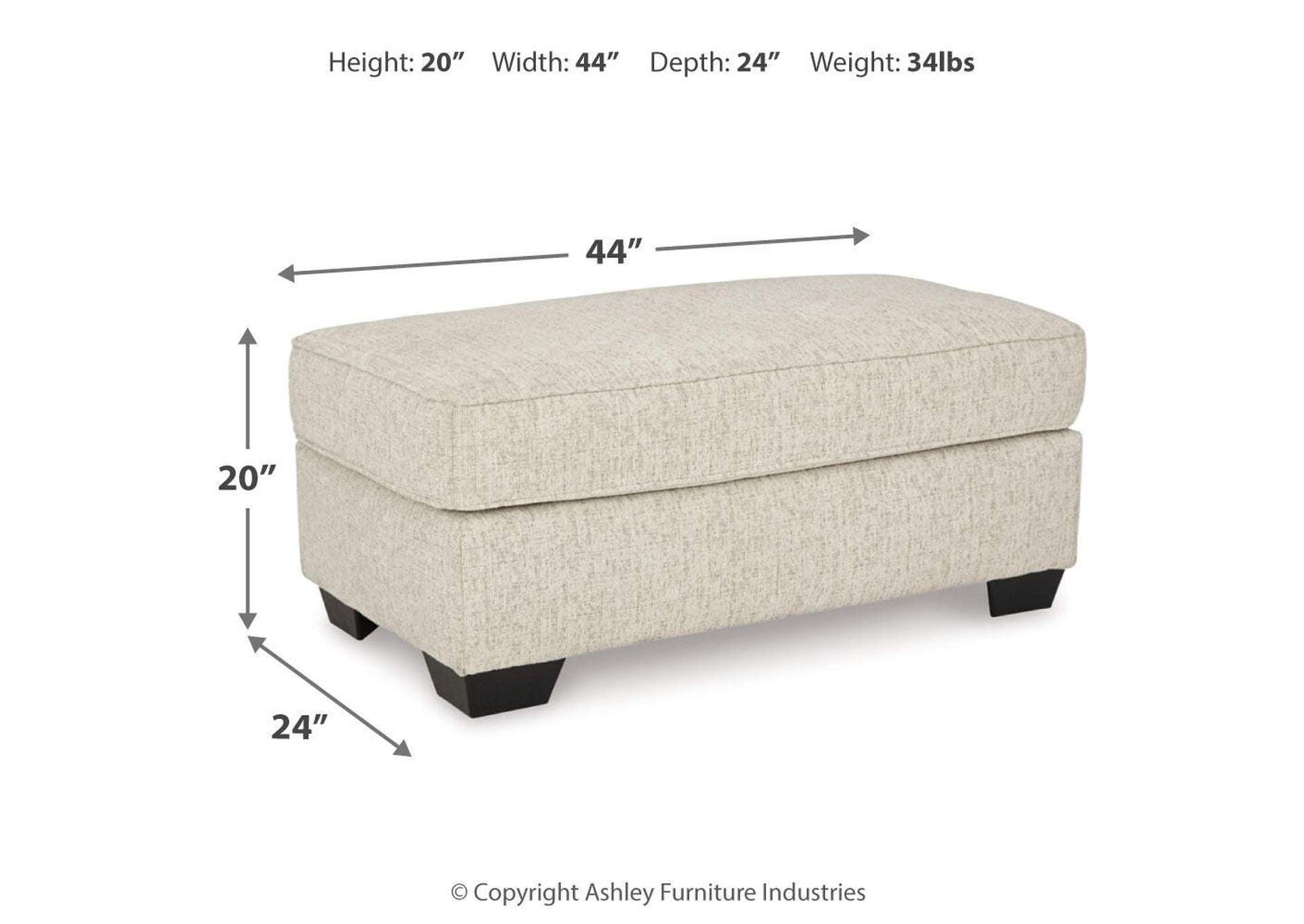 Heartcort Sofa, Loveseat, Chair and Ottoman dimensions