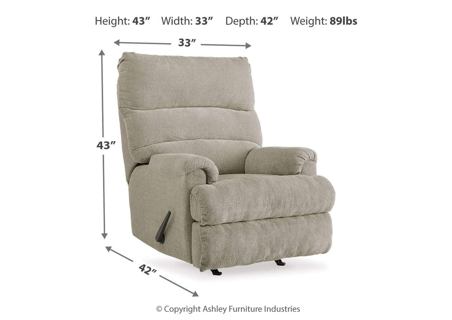 Man Fort Recliner dimensions