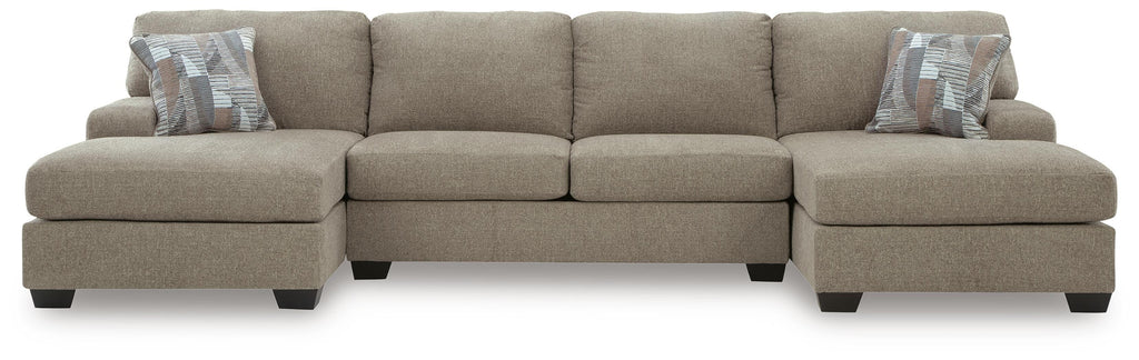 Newellen sectional, 3-Piece Sectional with Double Chaise · Left-Facing Chaise · 142 × 61 × 39 in, view 1