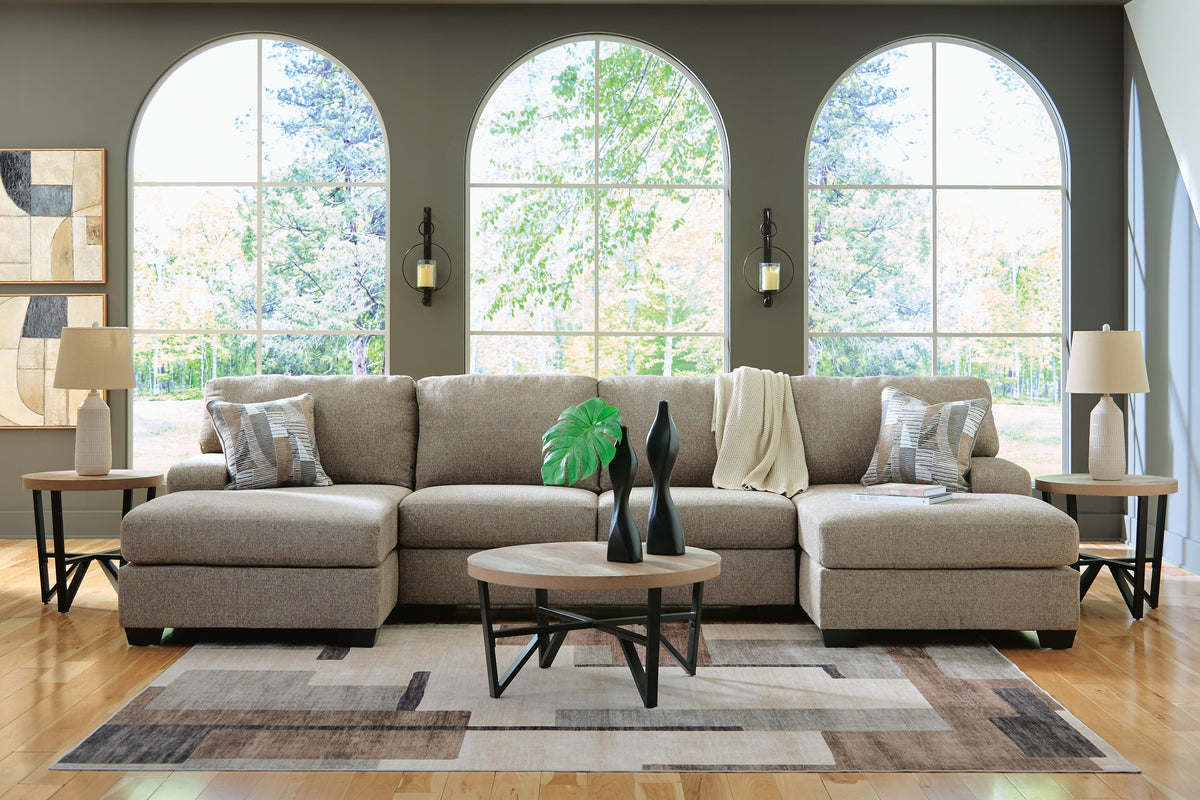 Newellen sectional, 3-Piece Sectional with Chaise · Left-Facing Chaise · 141 × 93 × 39 in, view 3