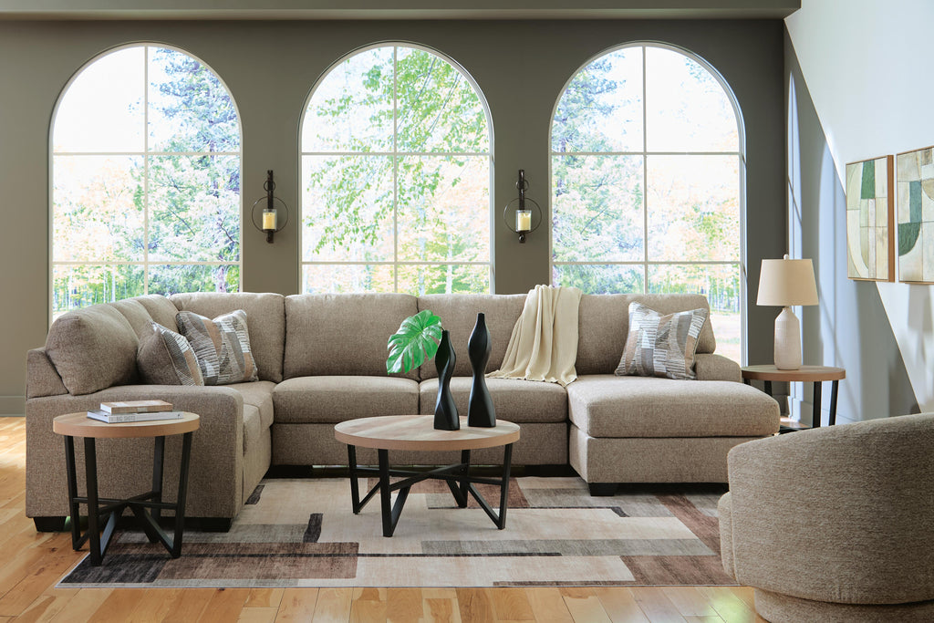 Newellen sectional, 3-Piece Sectional with Chaise · Right-Facing Chaise · 93 × 141 × 39 in, view 4