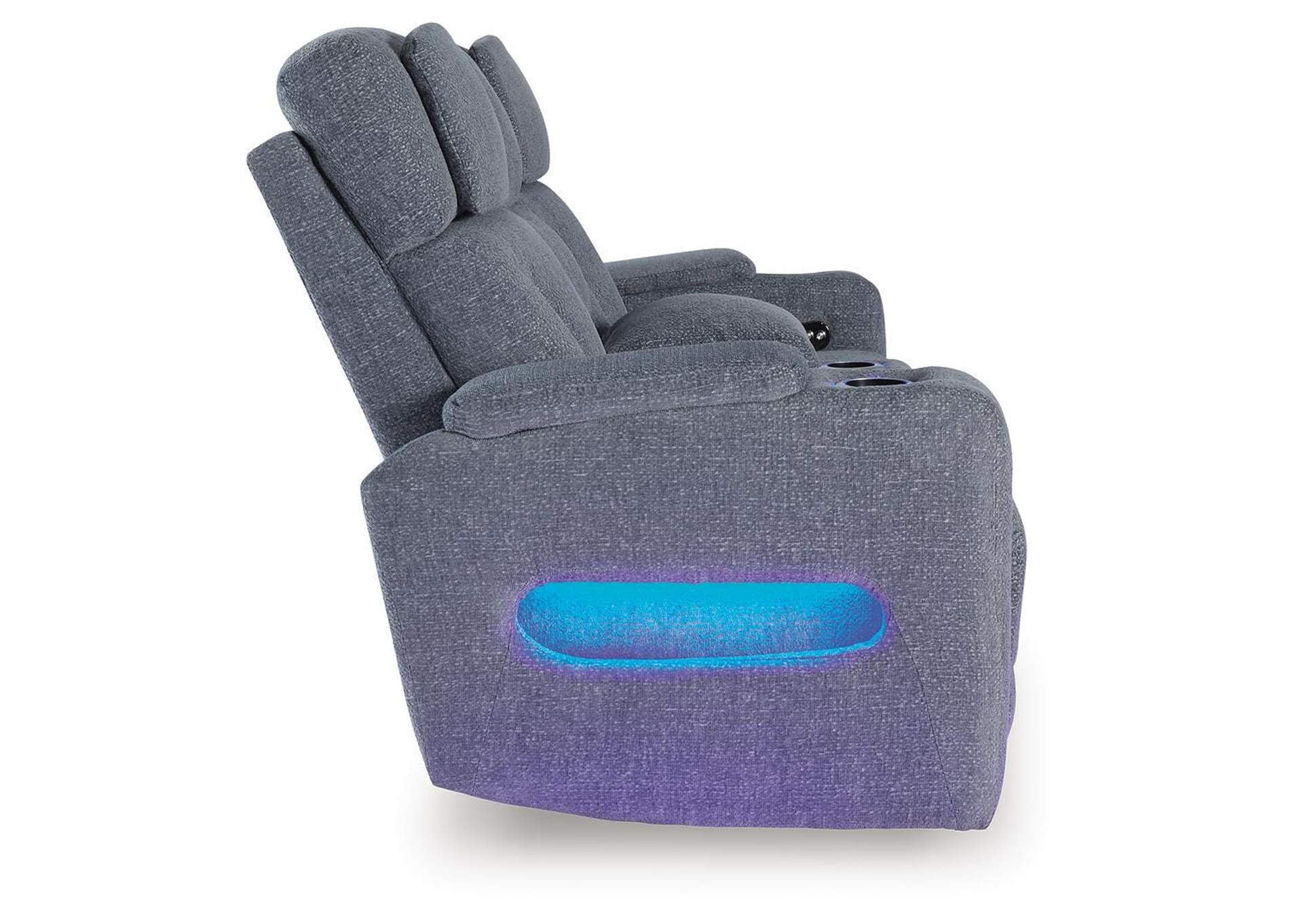 Studio Cave Power Reclining Loveseat with Console side view