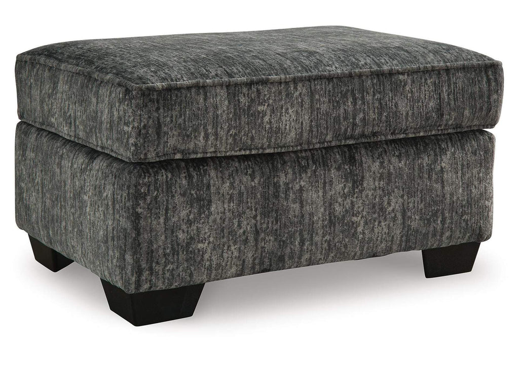 Lonoke Chair and Ottoman angled view