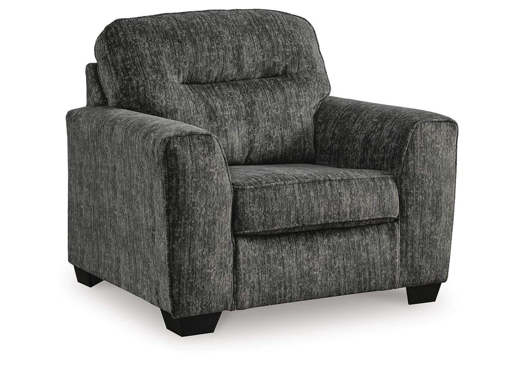 Lonoke Chair and Ottoman angled view