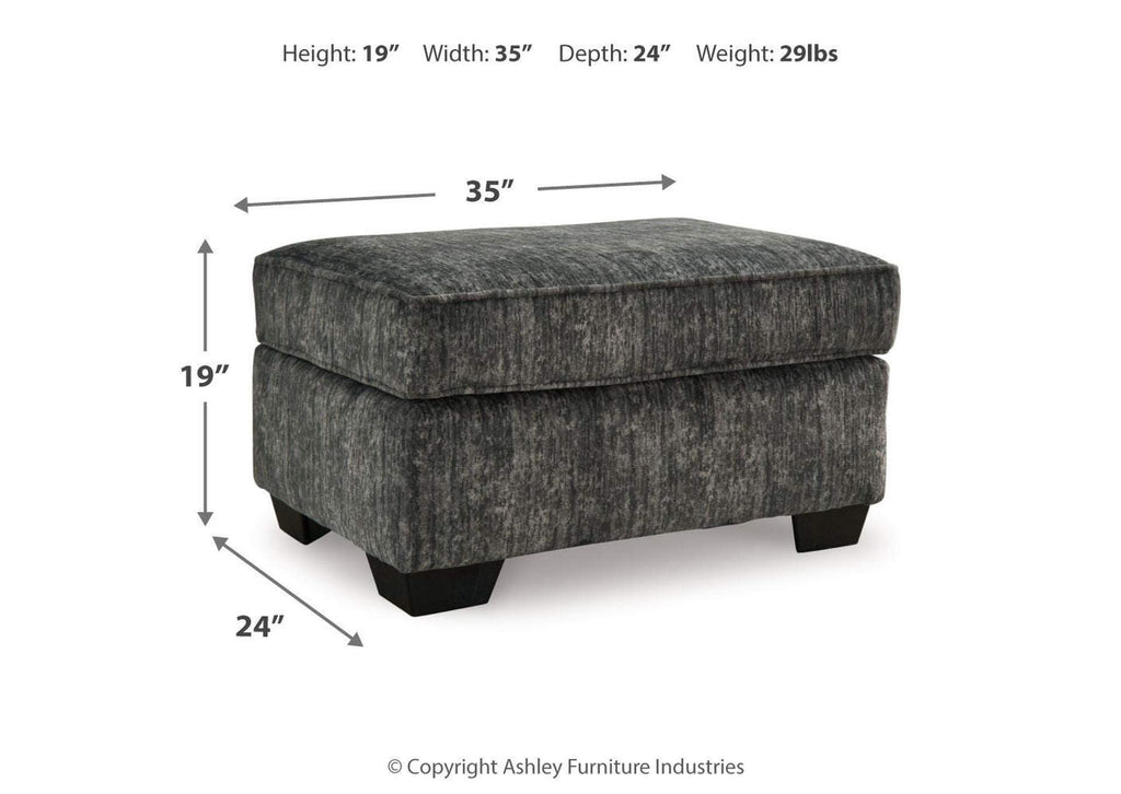 Lonoke Chair and Ottoman dimensions