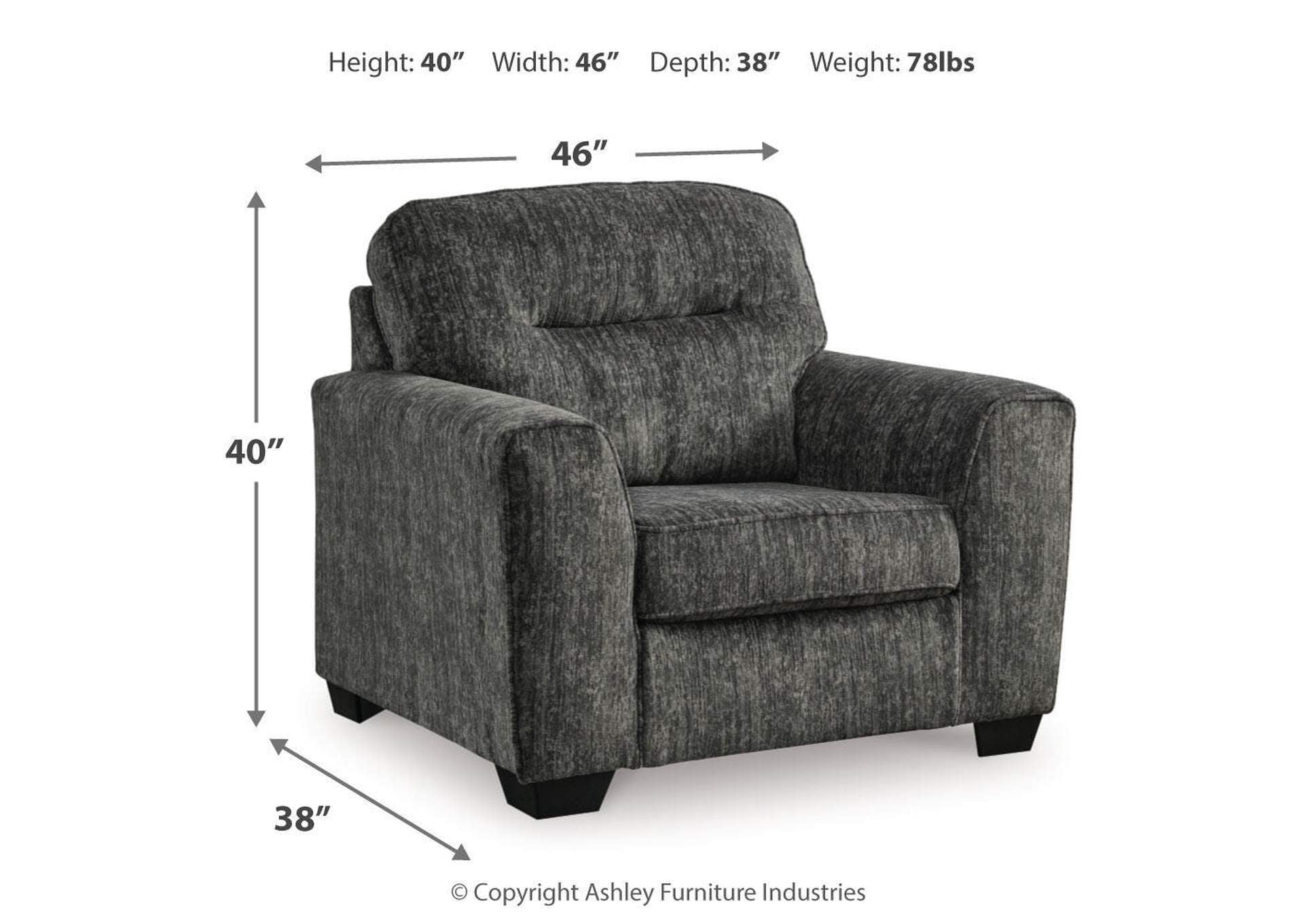 Lonoke Oversized Chair dimensions