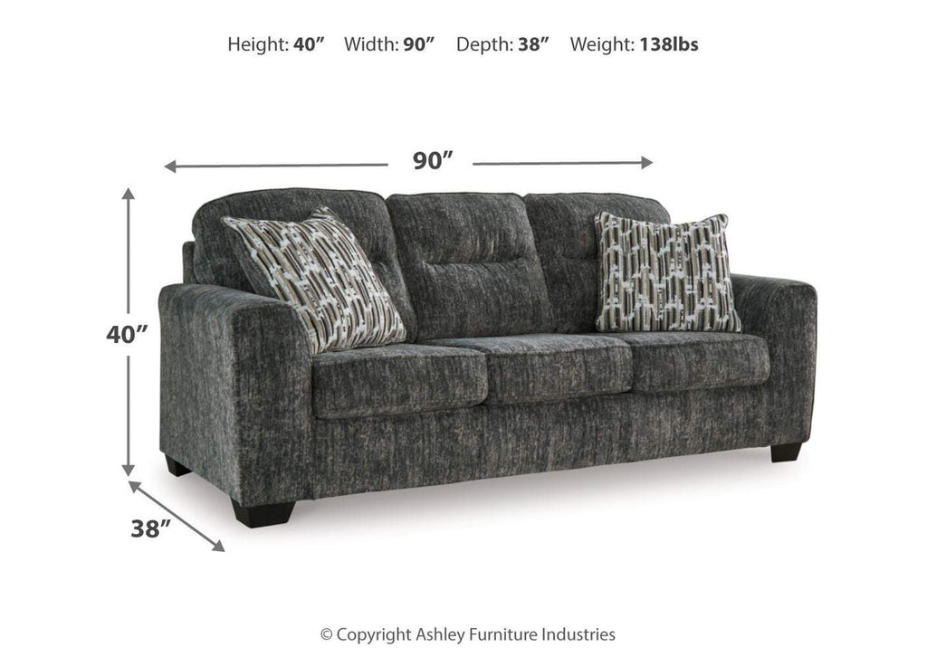 Lonoke Sofa, Loveseat, Chair and Ottoman dimensions