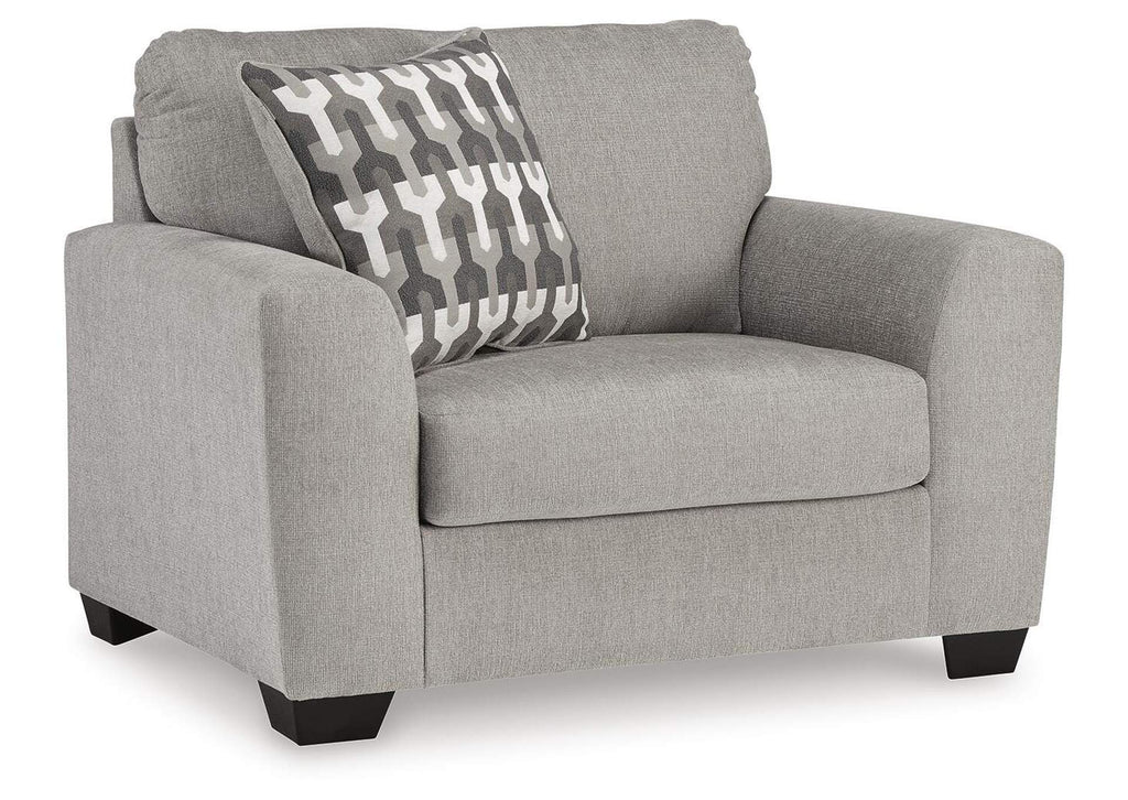 Avenal Park Chair and Ottoman angled view
