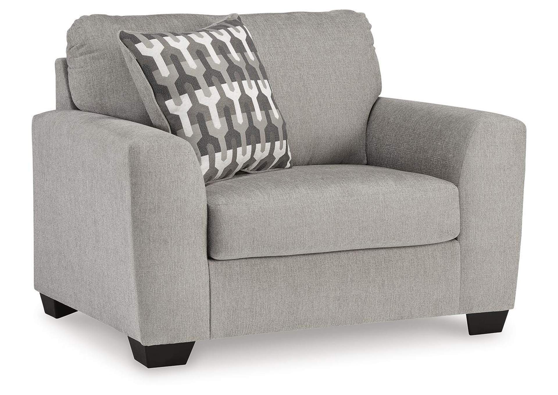 Avenal Park Chair and Ottoman angled view