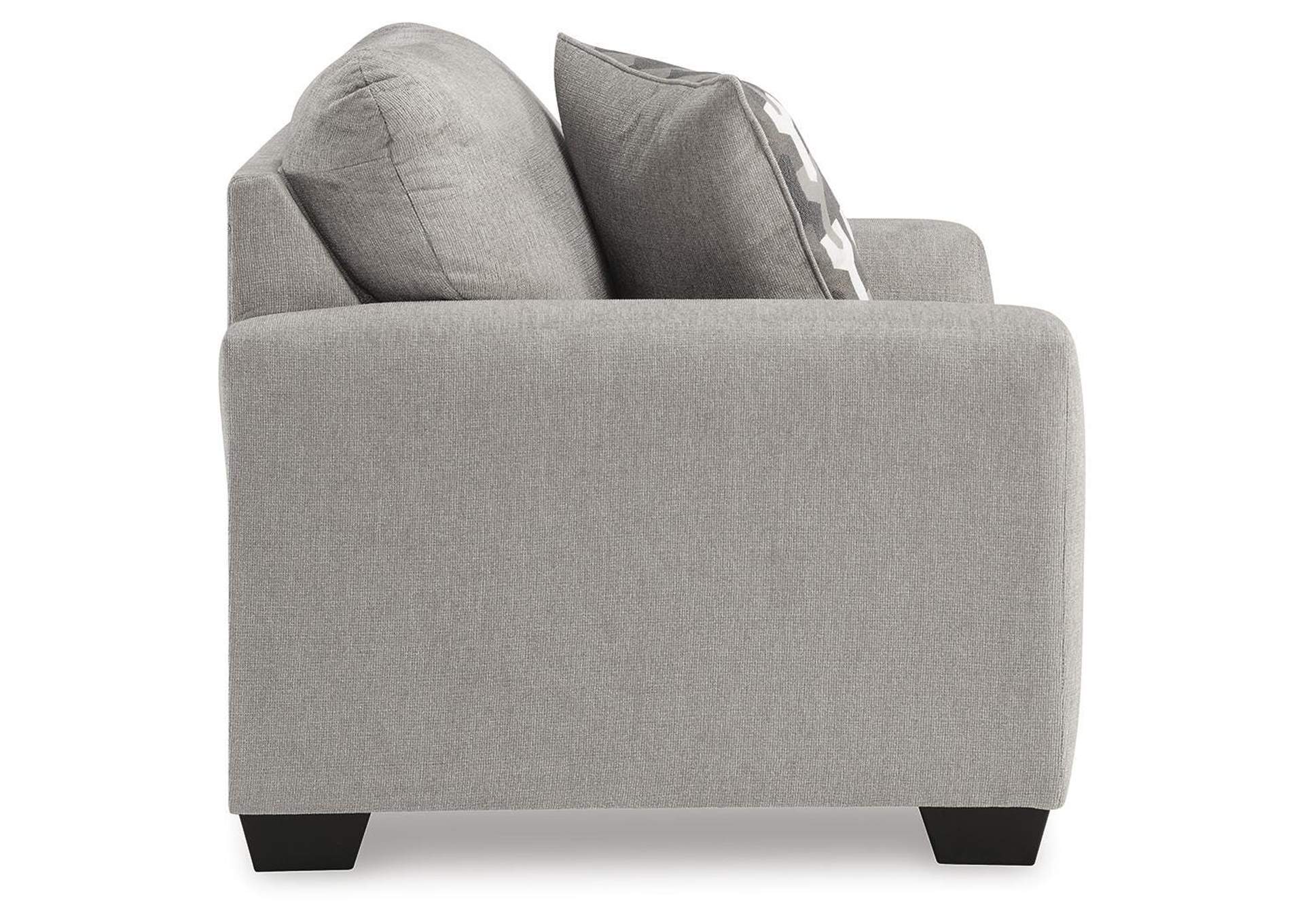 Avenal Park Chair and Ottoman side view