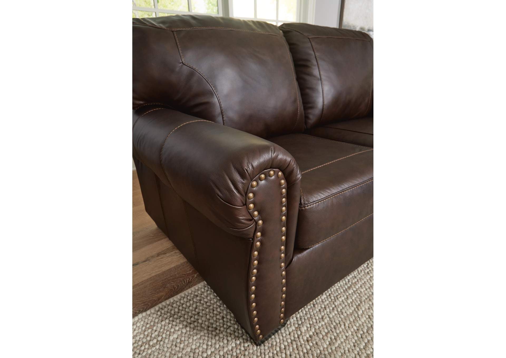 Colleton Leather Sofa and Loveseat detail