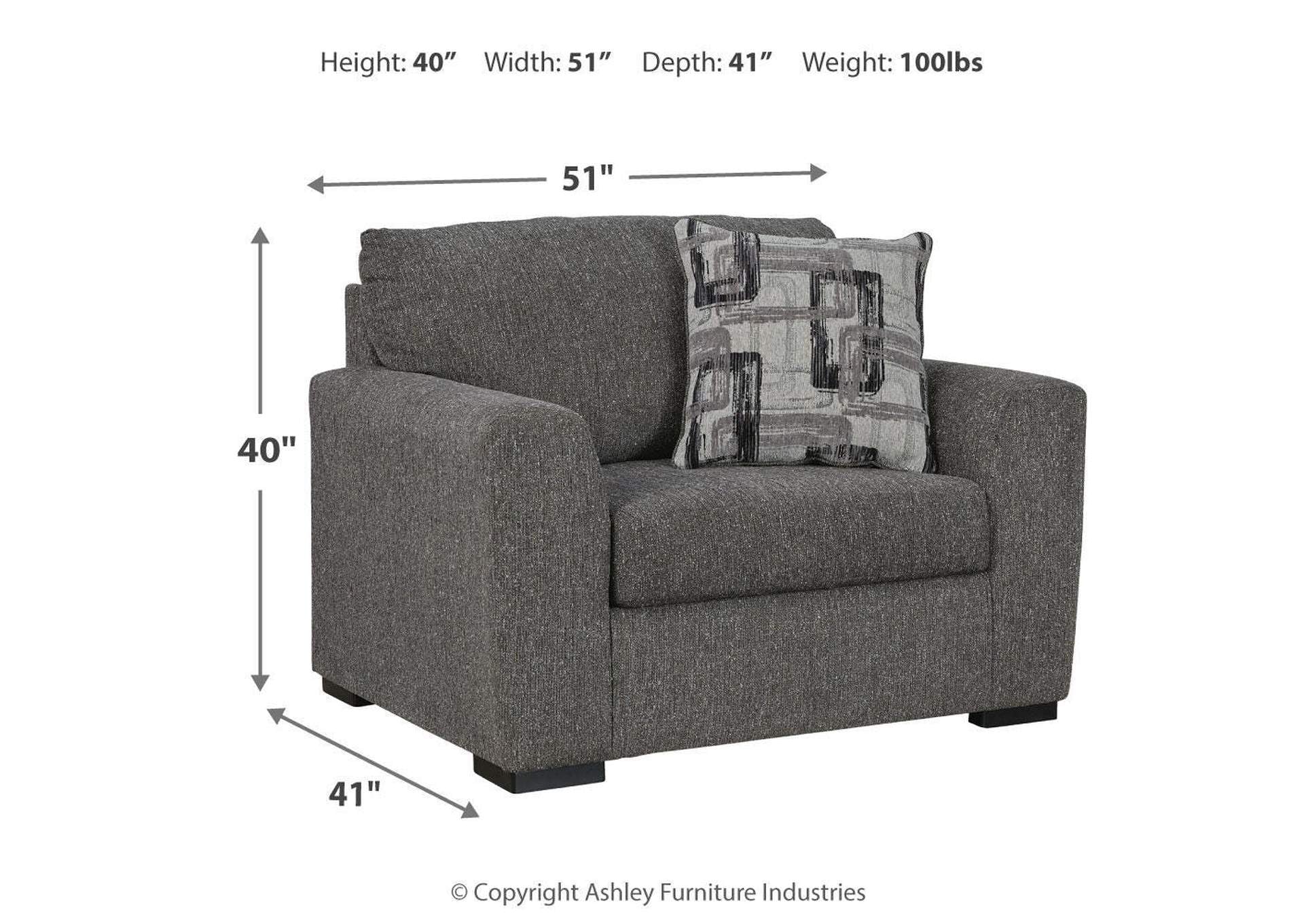 Gardiner Oversized Chair dimensions