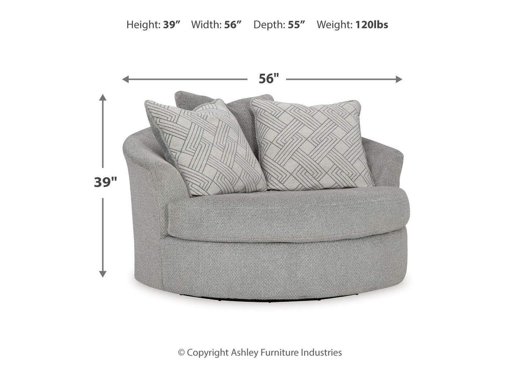 Casselbury Chair and Ottoman dimensions