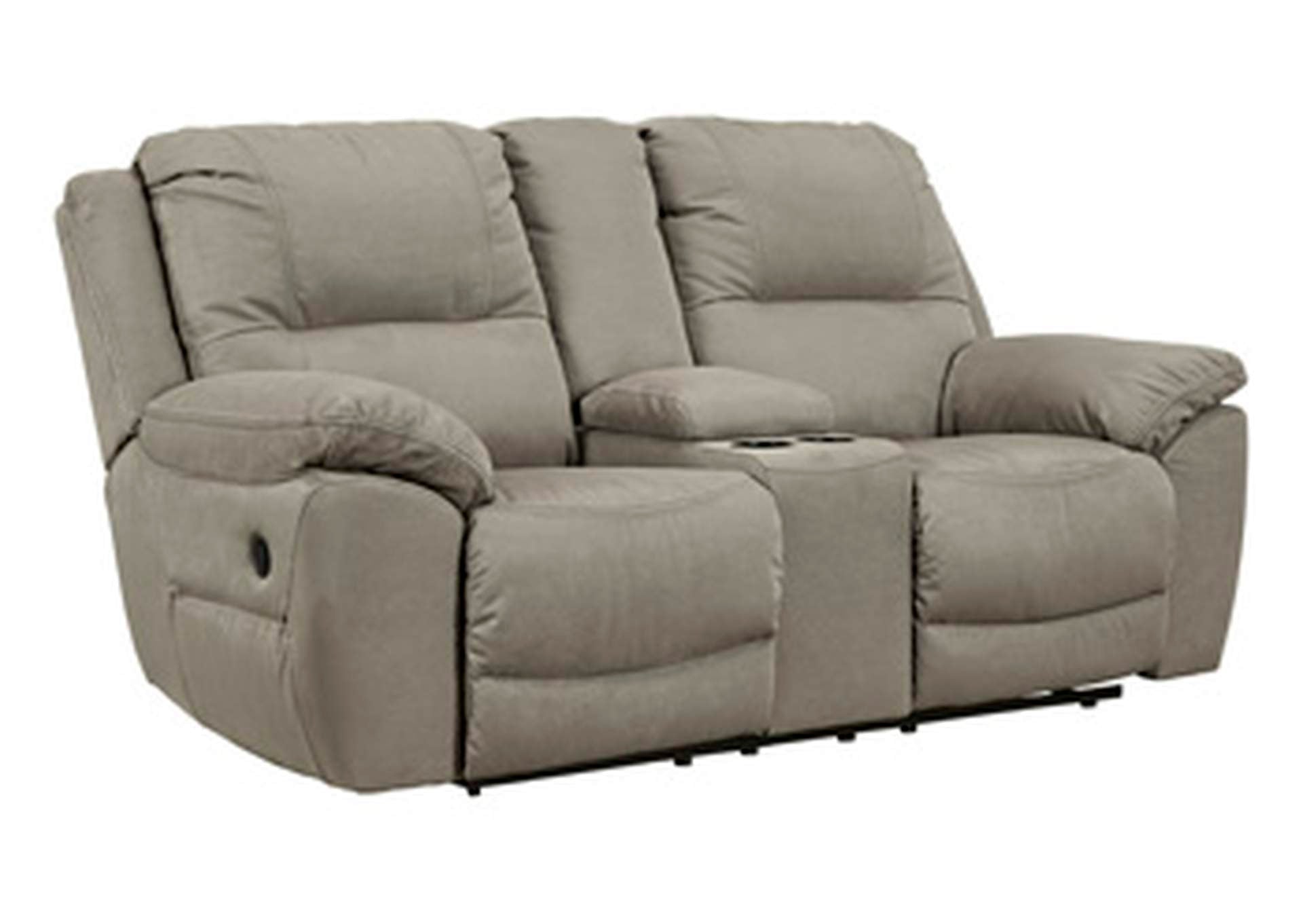 Next-Gen Gaucho Reclining Loveseat with Console angled view