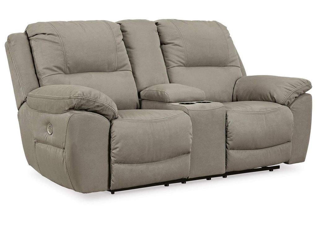 Next-Gen Gaucho Power Reclining Loveseat with Console angled view