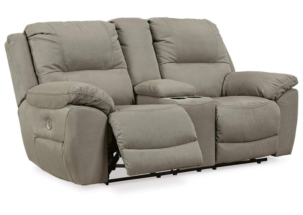 Next-Gen Gaucho Power Reclining Loveseat with Console angled view