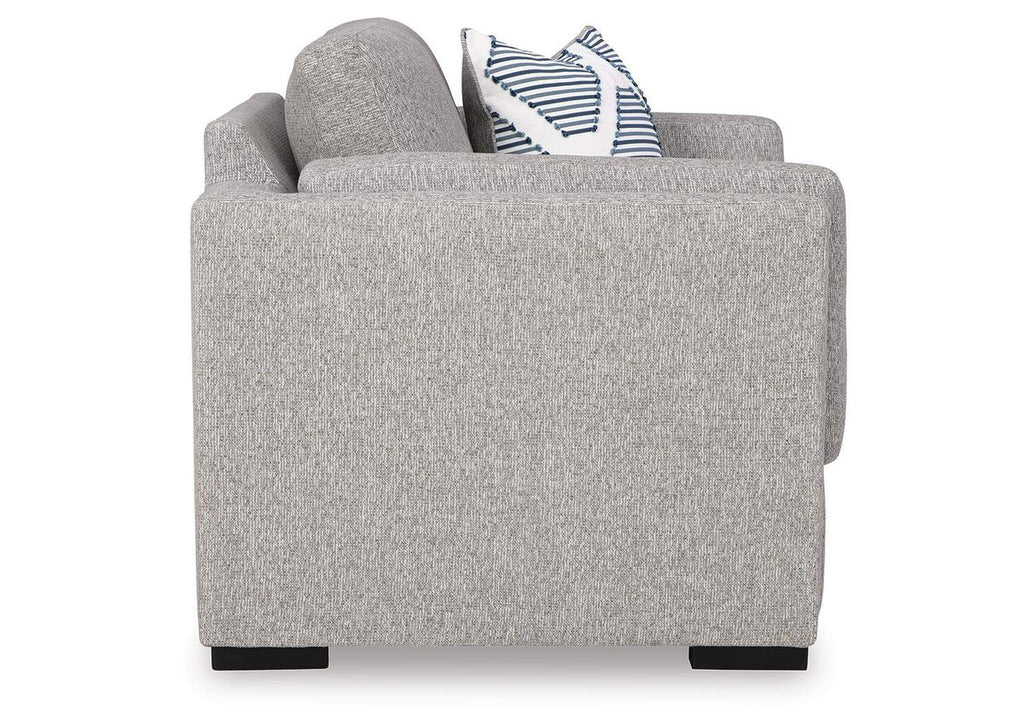 Evansley Sofa, Loveseat, Chair and Ottoman side view
