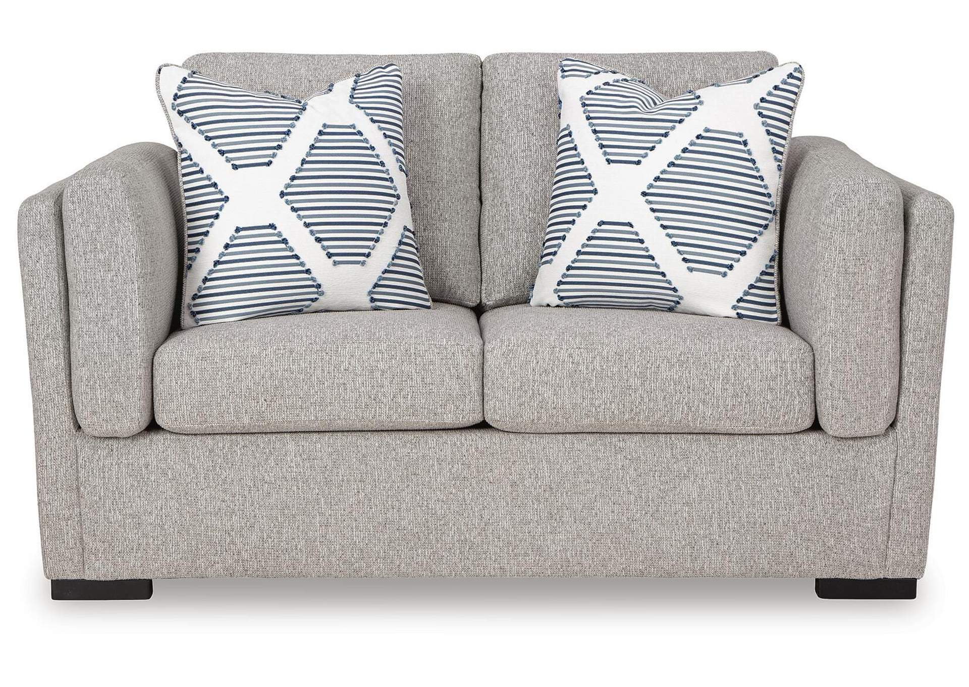 Evansley Sofa, Loveseat, Chair and Ottoman front view