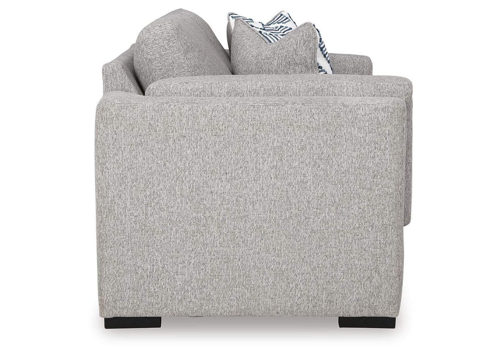 Evansley Sofa, Loveseat, Chair and Ottoman side view