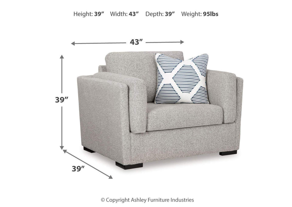Evansley Sofa, Loveseat, Chair and Ottoman dimensions