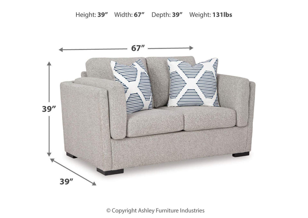 Evansley Sofa, Loveseat, Chair and Ottoman dimensions