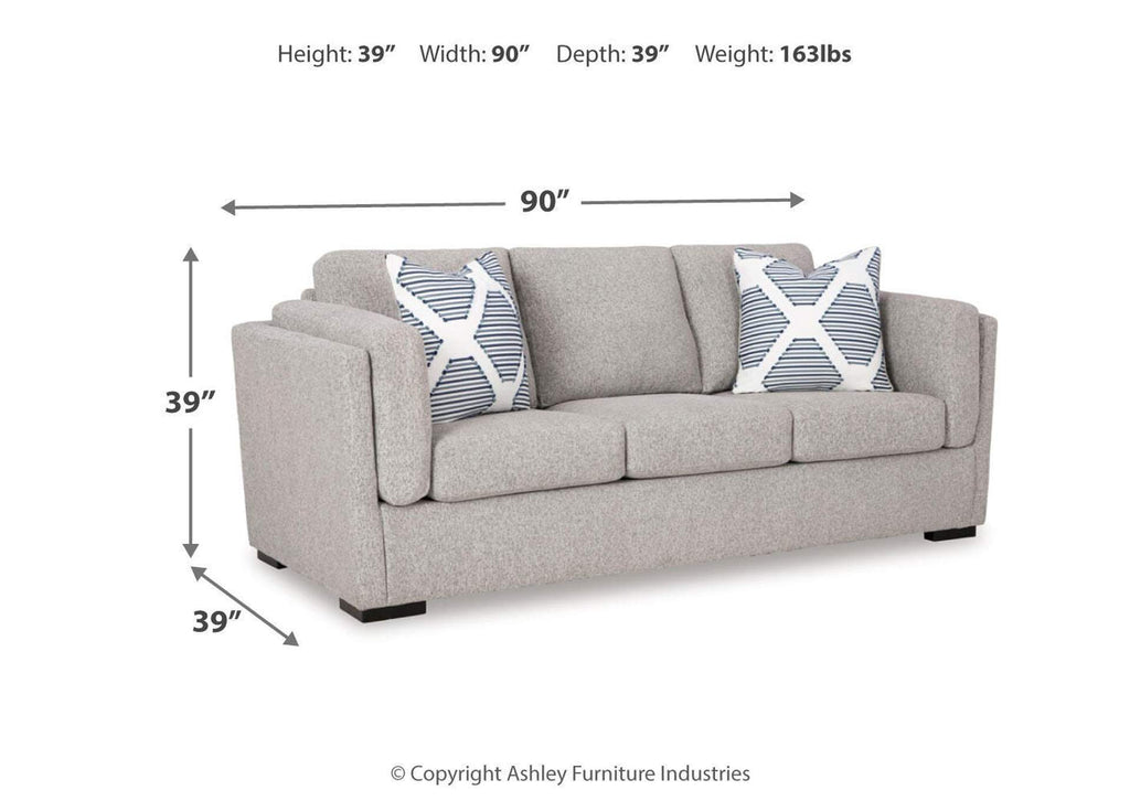 Evansley Sofa, Loveseat, Chair and Ottoman dimensions