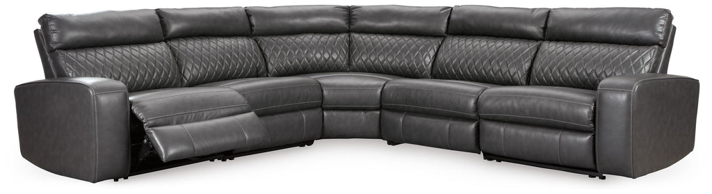 Samperstone sectional, 5-Piece Power Reclining Sectional · 120 × 120 × 41 in, view 4