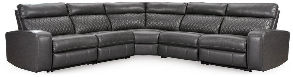 Samperstone sectional, 5-Piece Power Reclining Sectional · 120 × 120 × 41 in, view 2