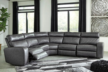 Samperstone sectional, 5-Piece Power Reclining Sectional · 120 × 120 × 41 in, view 1