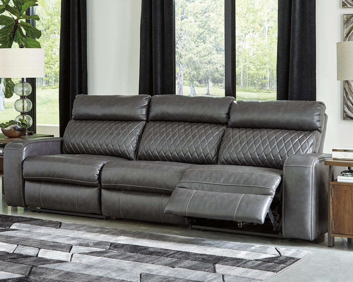 Samperstone sectional, 3-Piece Power Reclining Sectional Sofa · 113 × 38 × 41 in, view 3