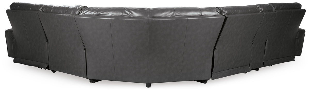 Samperstone sectional, 6-Piece Power Reclining Sectional · 134 × 120 × 41 in, view 4
