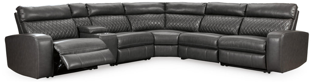 Samperstone sectional, 6-Piece Power Reclining Sectional · 134 × 120 × 41 in, view 2